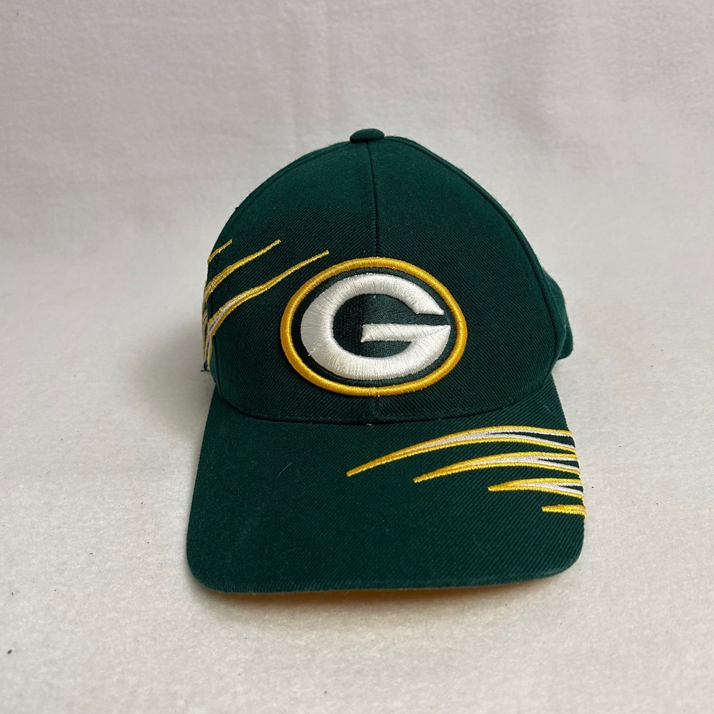 Vintage 90s Annco Green Bay‎ Packers Mens OSFM Green Scratch Embroidered NFL Hat